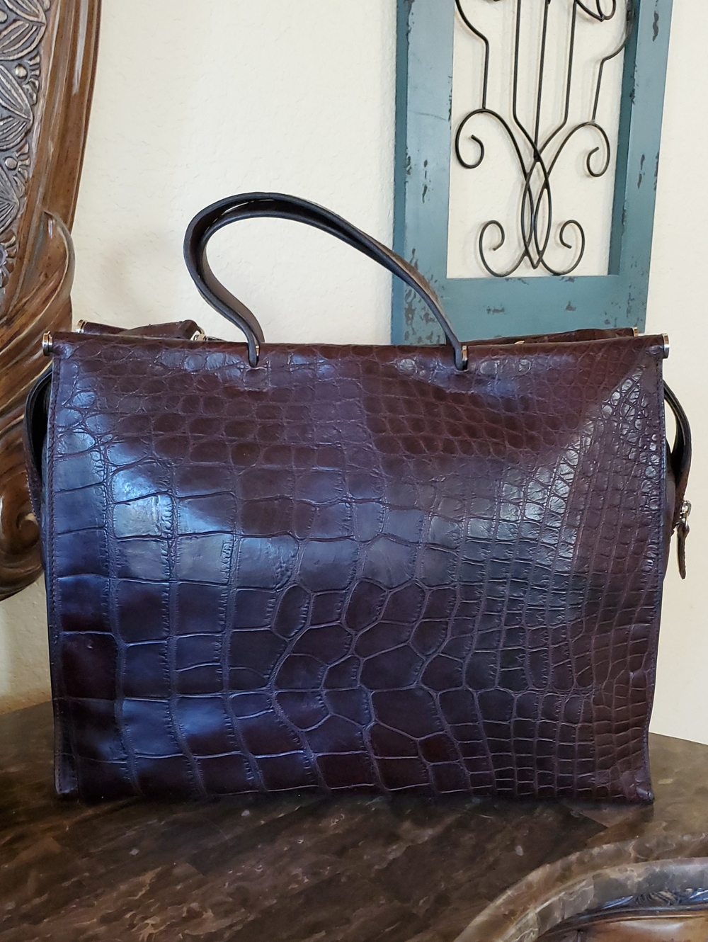 Mauro Governa For Suarez Alligator Work Tote